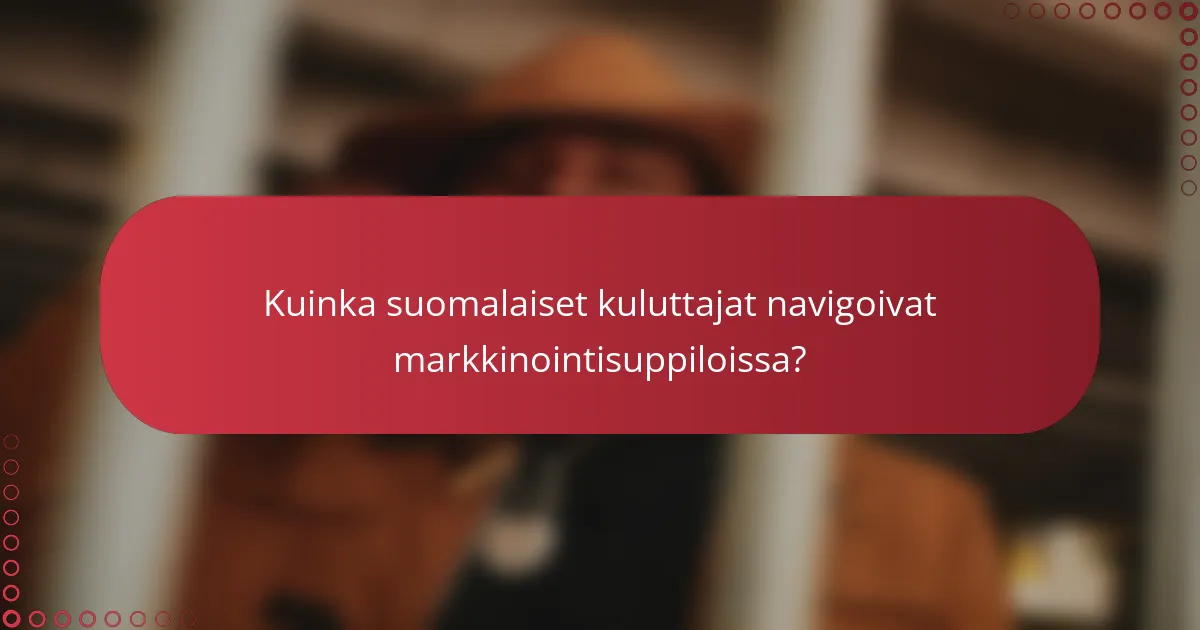 Kuinka suomalaiset kuluttajat navigoivat markkinointisuppiloissa?